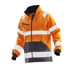 Werkjas met reflecterende strepen, Oranje en zwart - 2665119055