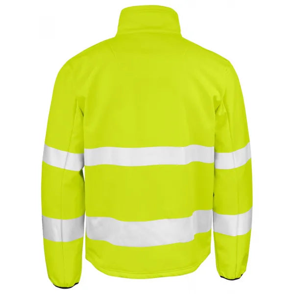 softshell jacket jobman 3 laags fluo geel achterzijde 2665120255       



   