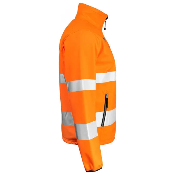 softshell jacket jobman 3 laags fluo oranje rechter mouw 2665120255