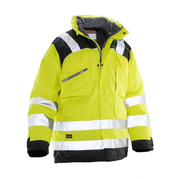 Werkparka met reflecterende strepen, Geel en zwart - 2665123607