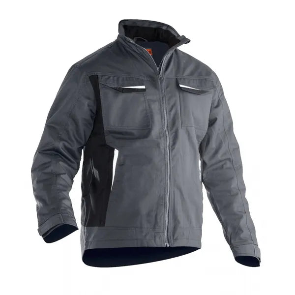 jacket reflectie comfortabel heren donkergrijs voorzijde 2665132720