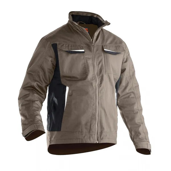 jacket reflectie comfortabel heren khaki voorzijde 2665132720