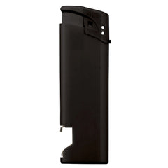 Elektronische aansteker met flesopener bedrukken - Zwart