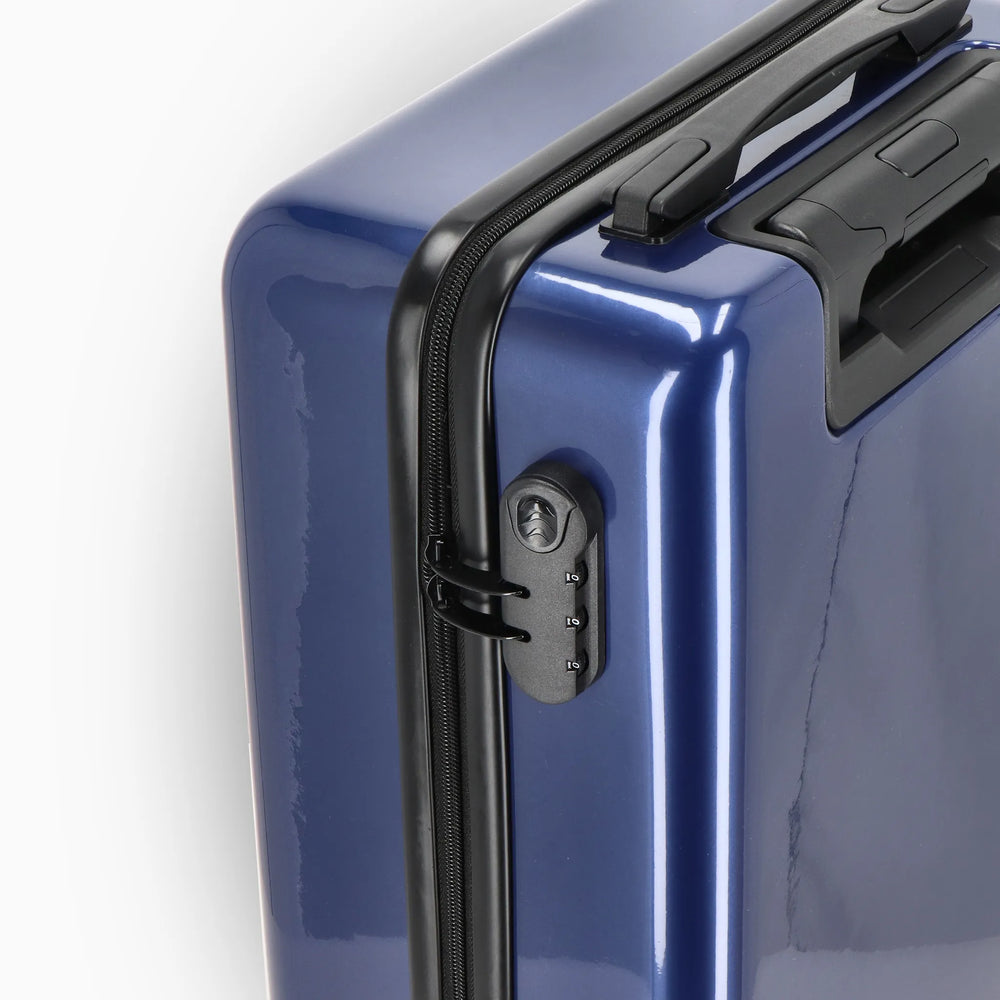 Cabine trolley 18 inch met telefoonhouder en cijferslot - Donkerblauw