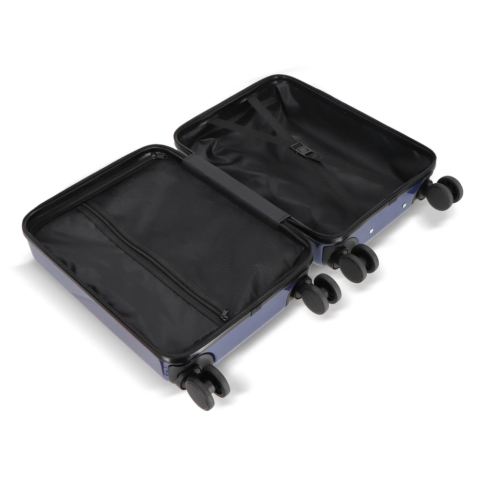 Cabine trolley 18 inch met telefoonhouder en cijferslot - Donkerblauw