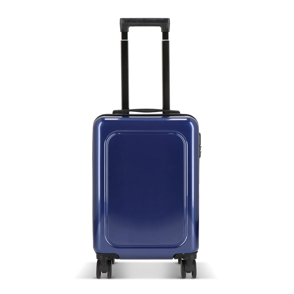 Cabine trolley 18 inch met telefoonhouder en cijferslot - Donkerblauw