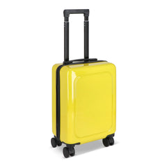 Cabine trolley 18 inch met telefoonhouder en cijferslot - Geel