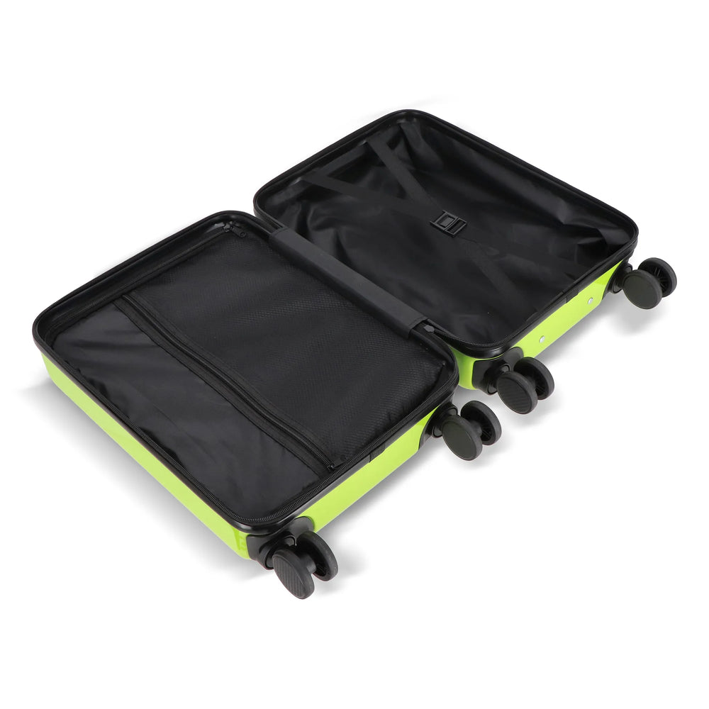 Cabine trolley 18 inch met telefoonhouder en cijferslot - Lichtgroen