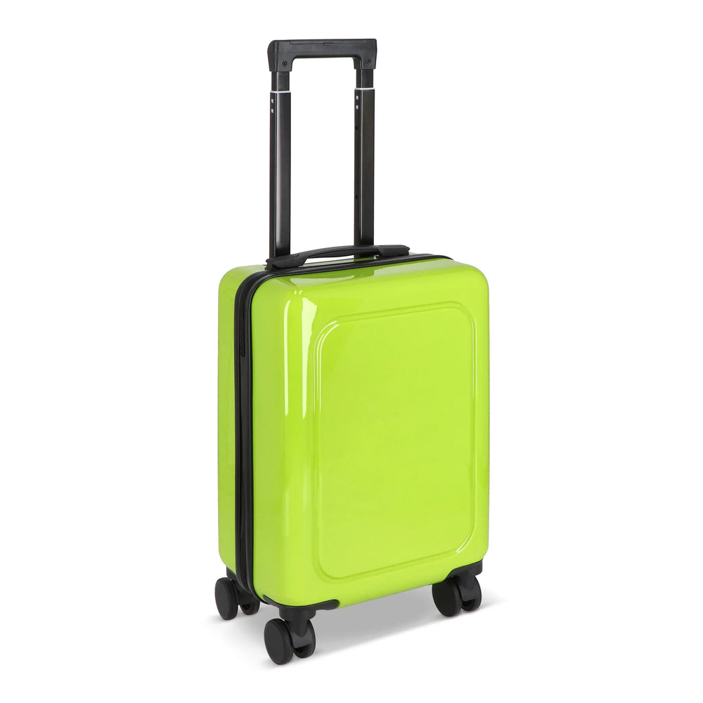 Cabine trolley 18 inch met telefoonhouder en cijferslot - Lichtgroen