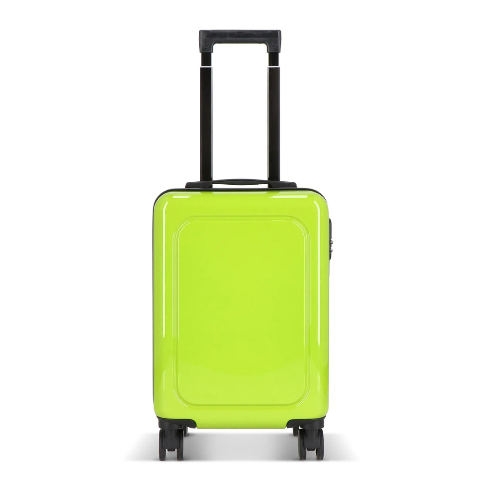 Cabine trolley 18 inch met telefoonhouder en cijferslot - Lichtgroen
