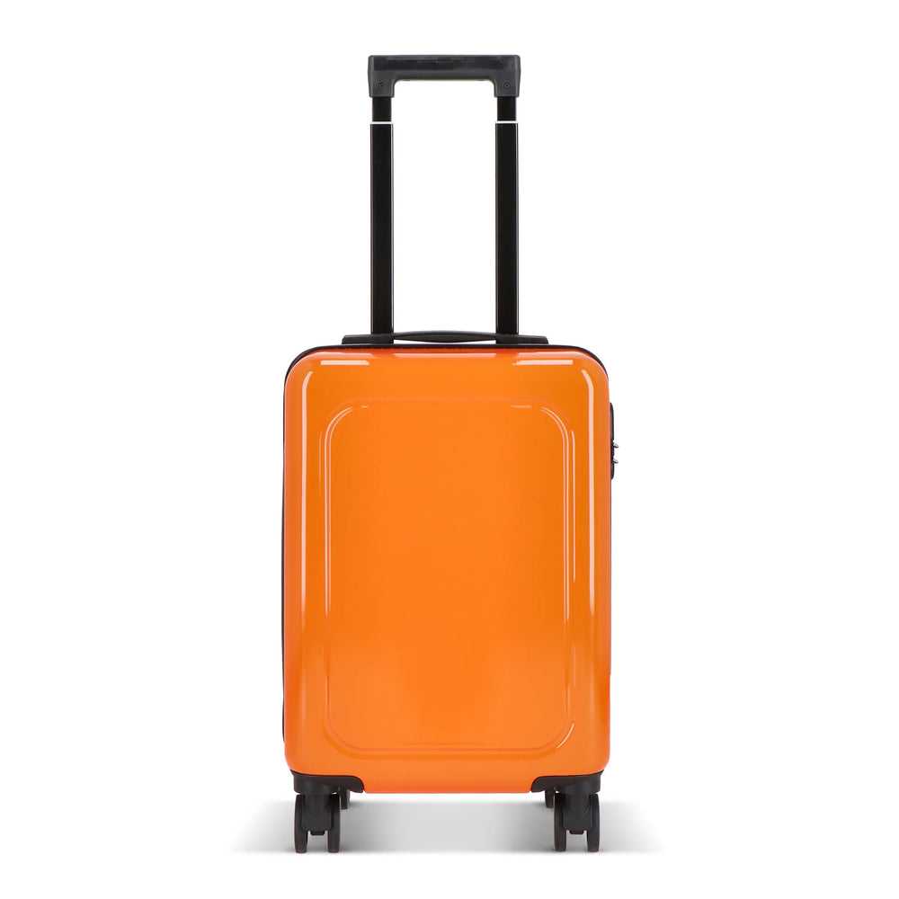 Cabine trolley 18 inch met telefoonhouder en cijferslot - Oranje