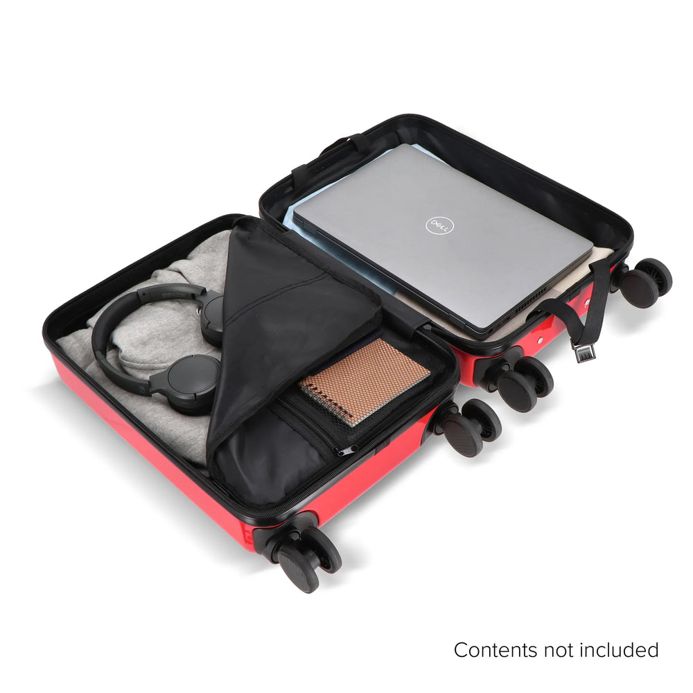 Cabine trolley 18 inch met telefoonhouder en cijferslot - Rood