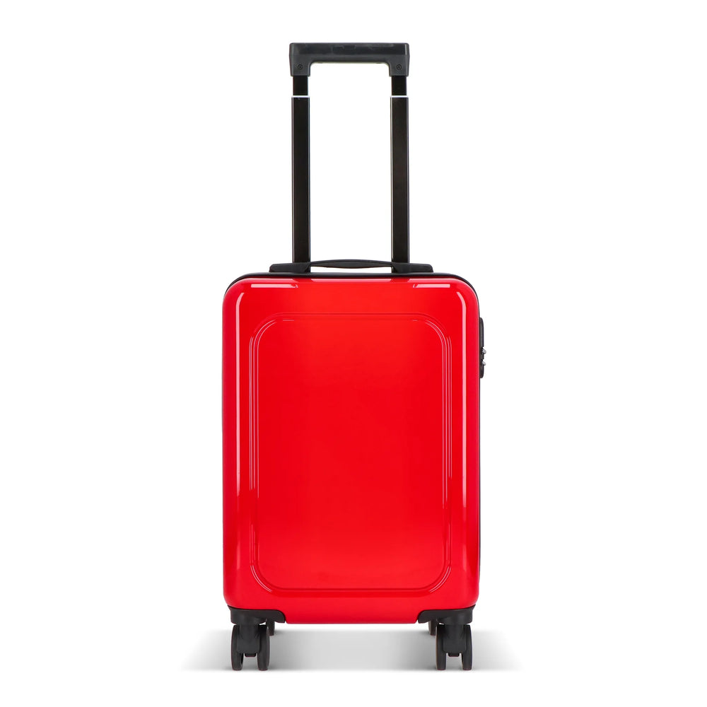 Cabine trolley 18 inch met telefoonhouder en cijferslot - Rood