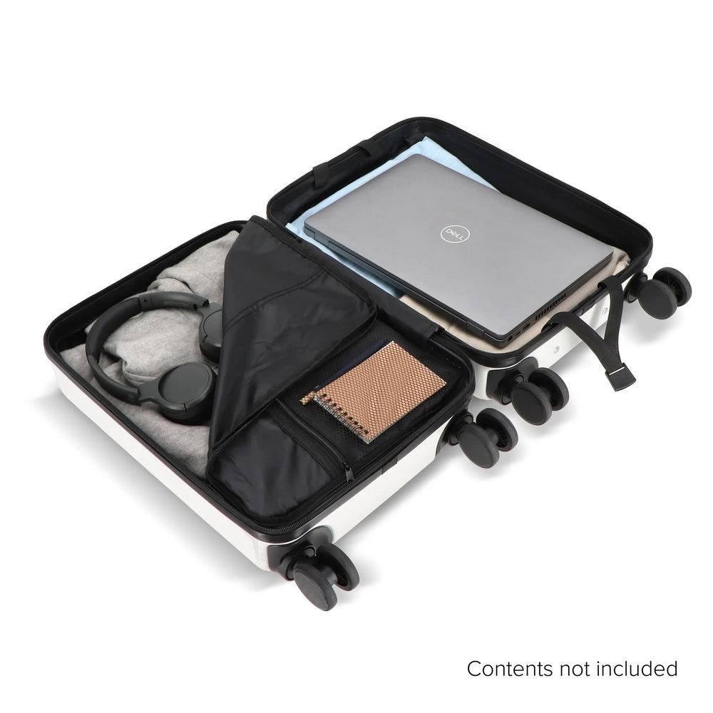 Cabine trolley 18 inch met telefoonhouder en cijferslot - Wit