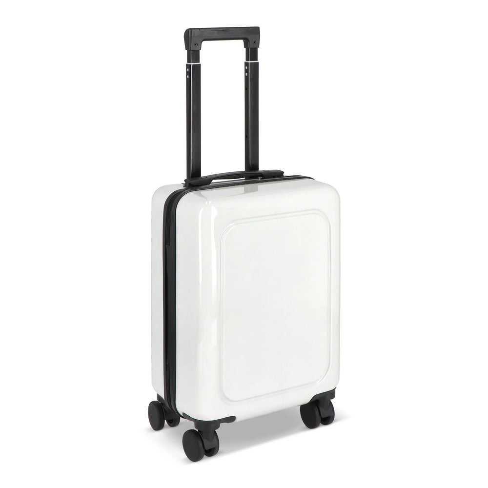 Cabine trolley 18 inch met telefoonhouder en cijferslot - Wit
