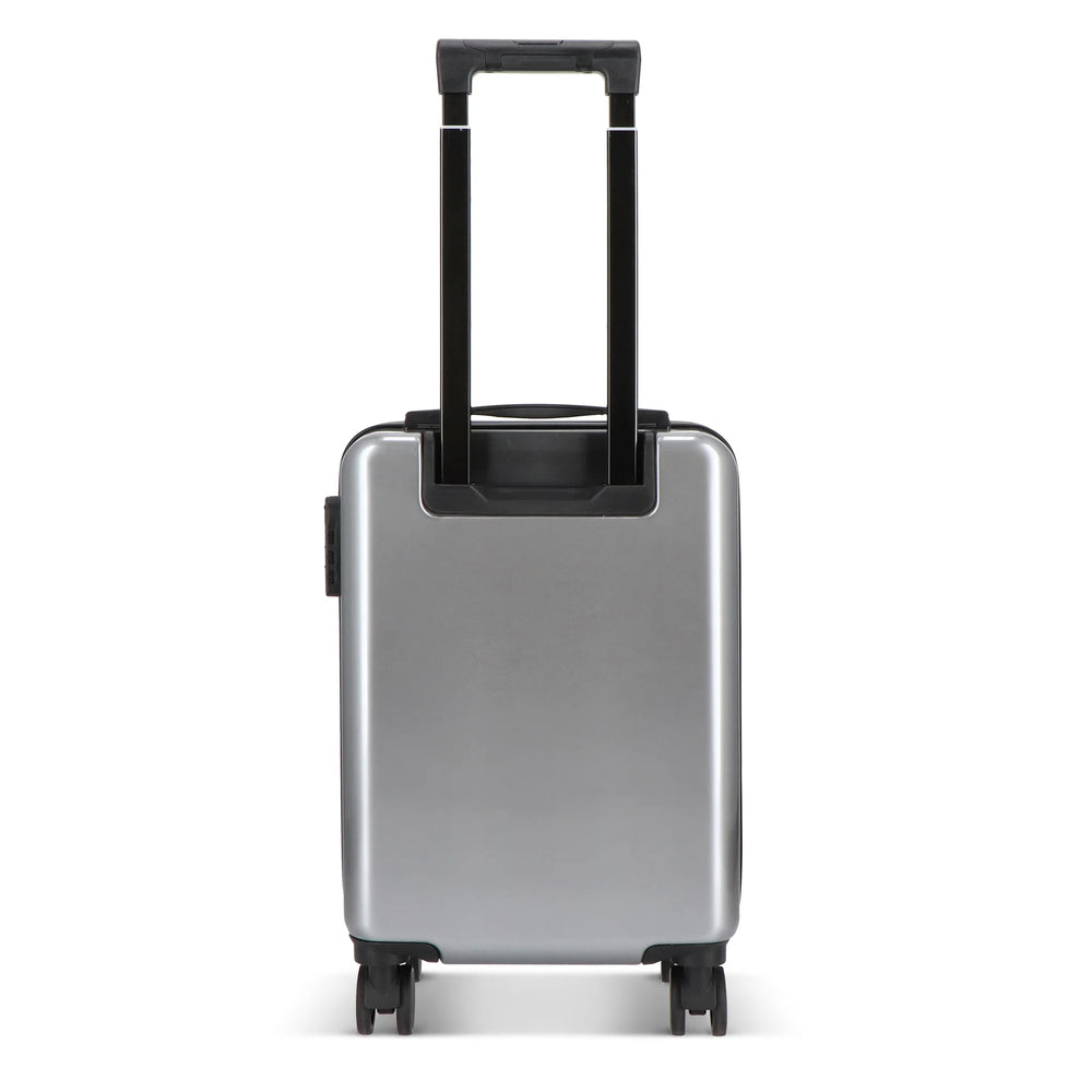 Cabine trolley 18 inch met telefoonhouder en cijferslot - Zilver