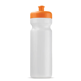 bidon transparant van biokunststof en suikerriet  met oranje dop 29LT98860