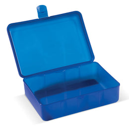 Broodtrommel met flexibele buigclip, Blauw - 29lt91257