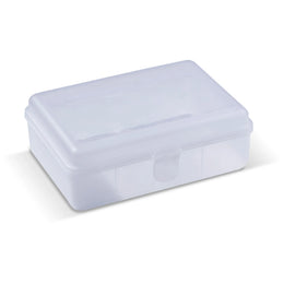 Broodtrommel met flexibele buigclip, Transparant - 29lt91257
