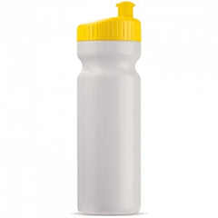 Novera Peak Sportbidon 750 ml – Ergonomisch & Soft-Squeeze - Wit/Geel