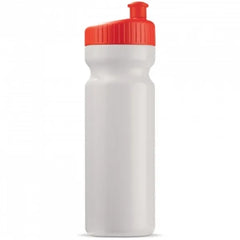 Novera Peak Sportbidon 750 ml – Ergonomisch & Soft-Squeeze - Wit/Rood