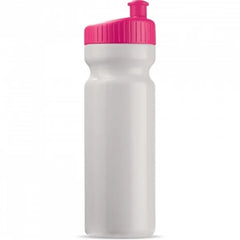 Novera Peak Sportbidon 750 ml – Ergonomisch & Soft-Squeeze - Wit/Roze