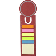 Kartonnen Boekenlegger Clay – Met Zelfklevende Memoblaadjes - Rood