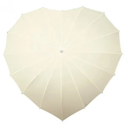 Windproof hartvormige paraplu, Crème - 30LR8