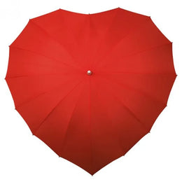 Windproof hartvormige paraplu, Rood - 30LR8