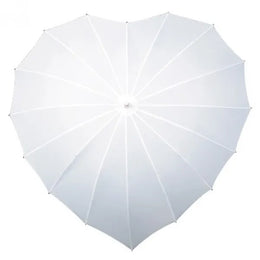 Windproof hartvormige paraplu, Wit - 30LR8