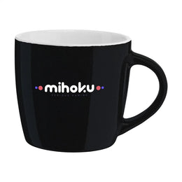 keramische mok met gekleurde buitenzijde vaatwasserbestendig zwart 310685