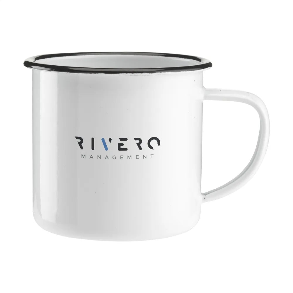 Retro mok 350 ml, Wit - 310853