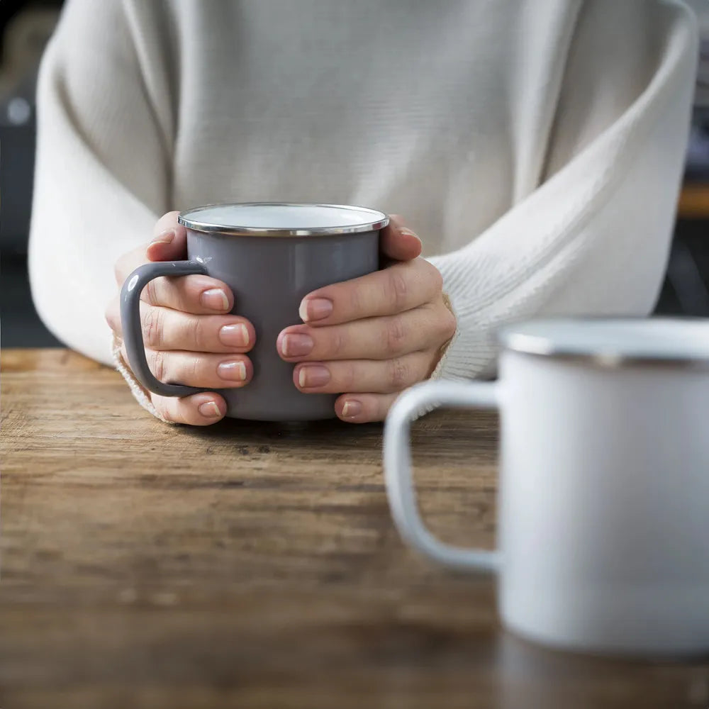 geemailleerde mok retrostijl 350ml sfeer foto 311229