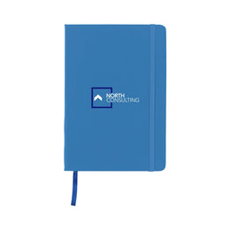 A5 notitieboek met harde PU cover voorzijde, Lichtblauw - 311243