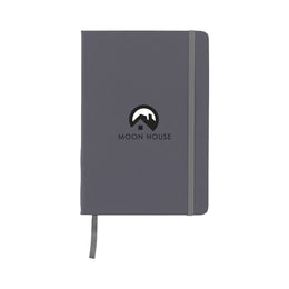 A5 notitieboek met harde PU cover voorzijde, Grijs - 311243