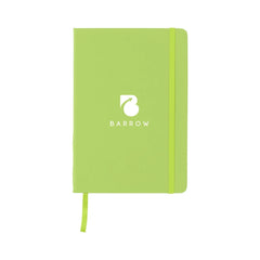 A5 notitieboekje met PU cover en elastiek, gelinieerd FSC papier - Lime