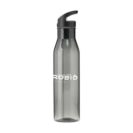 RPET waterfles 720 ml met mondstuk en rietje, Zwart - 311289