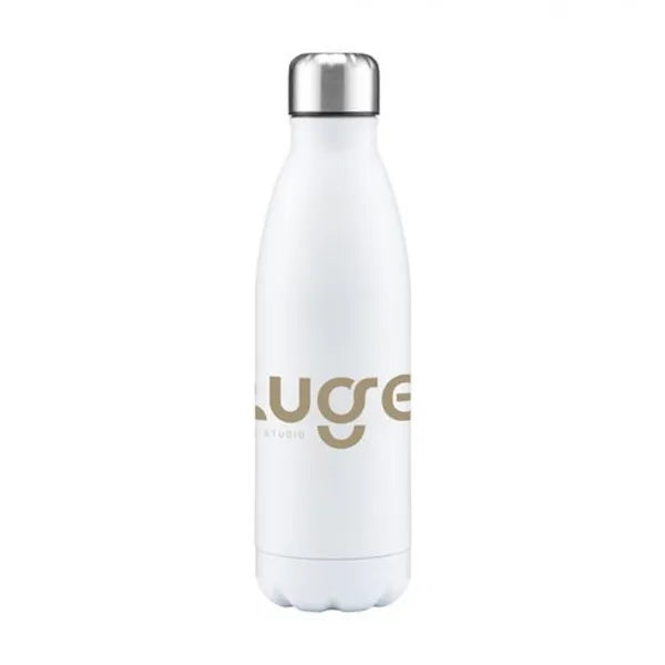 RVS waterfles 790 ml enkelwandig met bedrukking, Wit - 311367