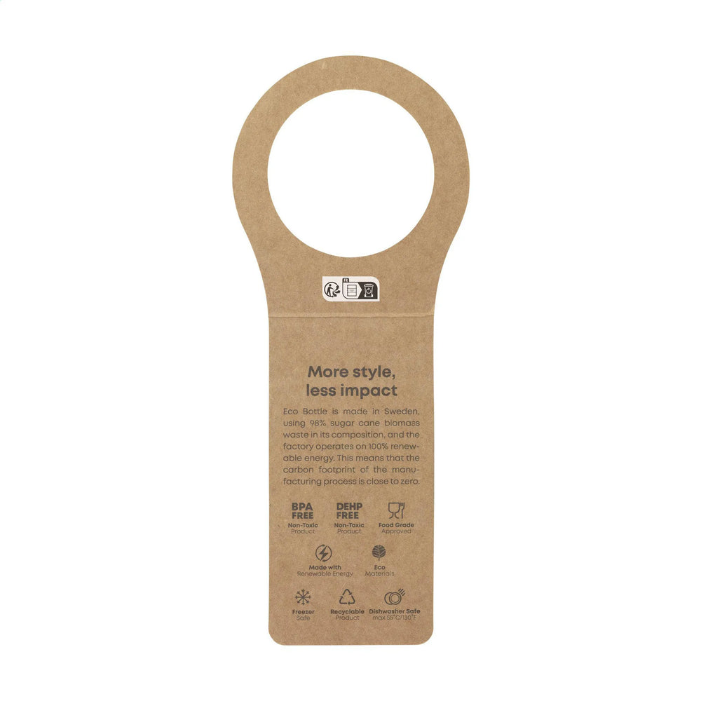 Ecobottle 650 ml made in EU groen 311776, Label achterzijde