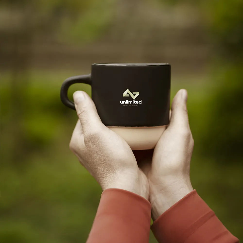 stapelbare mok keramiek gerecycled 300ml zwart sfeer foto 311948