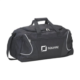 Sport- en reistas van 600d polyester schuin van voren met bedrukking, Zwart - 31264859