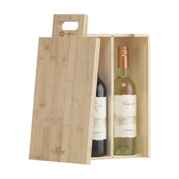 Rackpack houten wijnkist met kaasplank, Beige - 31269006