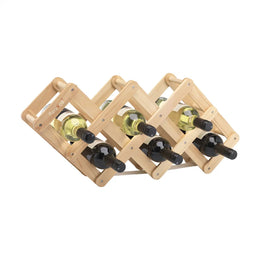 Rackpack opvouwbaar houten wijnrek, Beige - 31269423