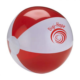 Opblaasbare strandbal 240 mm, Wit en rood - 313020