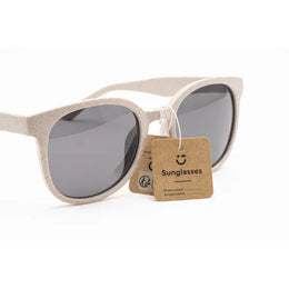Zonnebril van tarwestro en PP met UV400, Beige - 313088