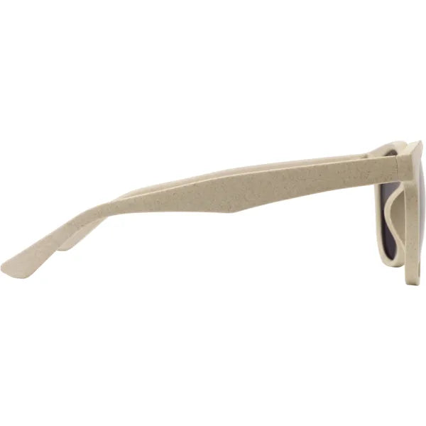 Zonnebril van tarwestro en PP met UV400 zijaanzicht, Beige - 313088
