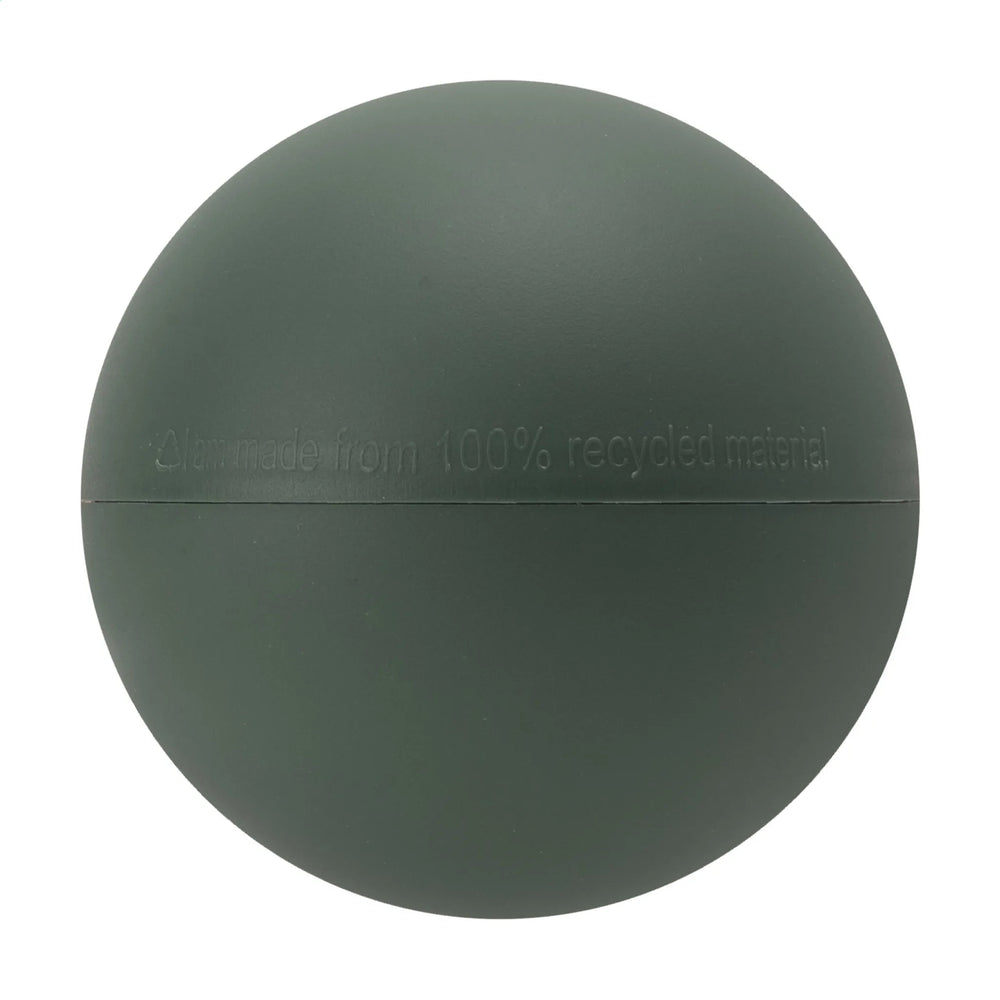 kerstbal gerecycled kunststof 70mm mat groen detail oto