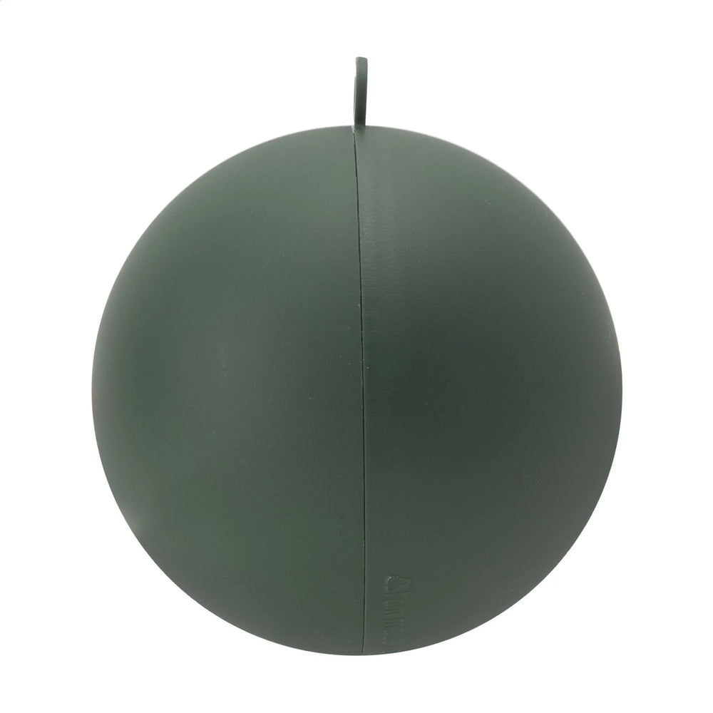 kerstbal gerecycled kunststof 70mm mat groen zijkant