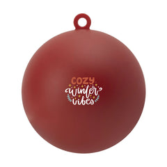 Kerstbal gerecycled kunststof 70 mm mat - Rood