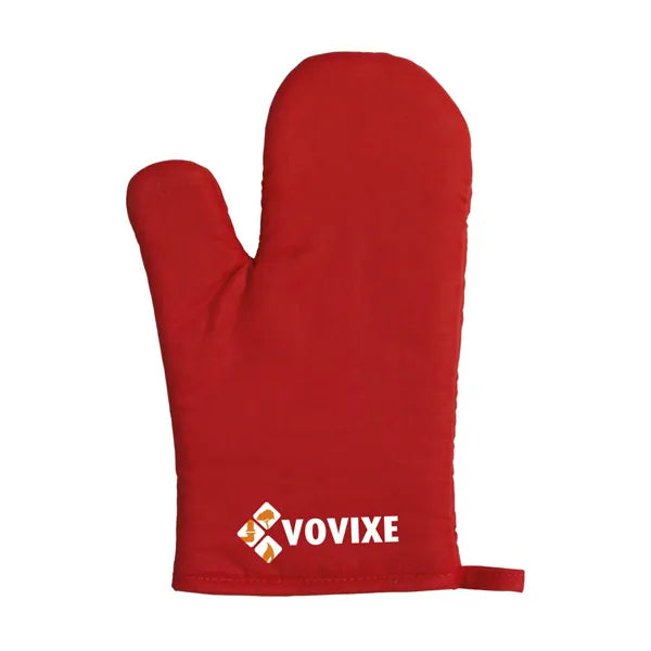 Stevige ovenwant van katoen met molton voering, Rood - 313307